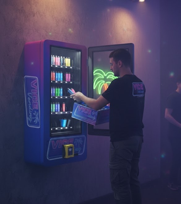 Vice Vending machine installed in a bar